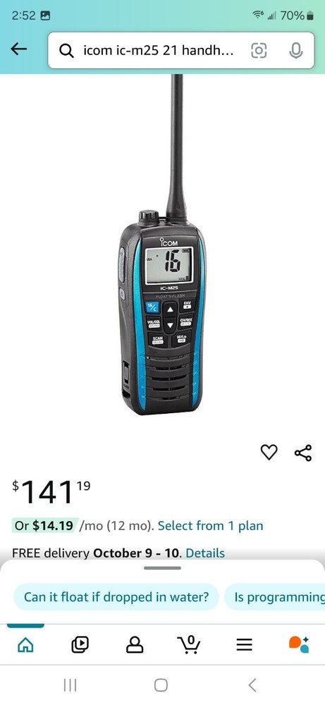 VHF Marine Transciever