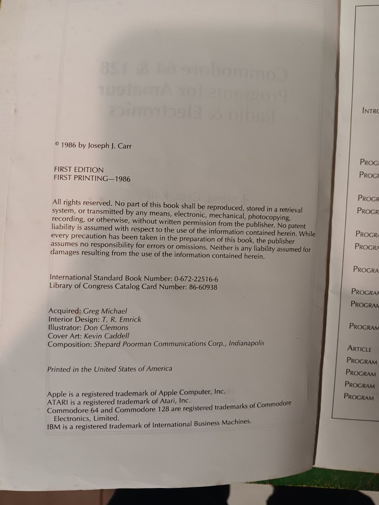 Commodore 64 & 128 Programs for Amateur Radio & Electronics Book