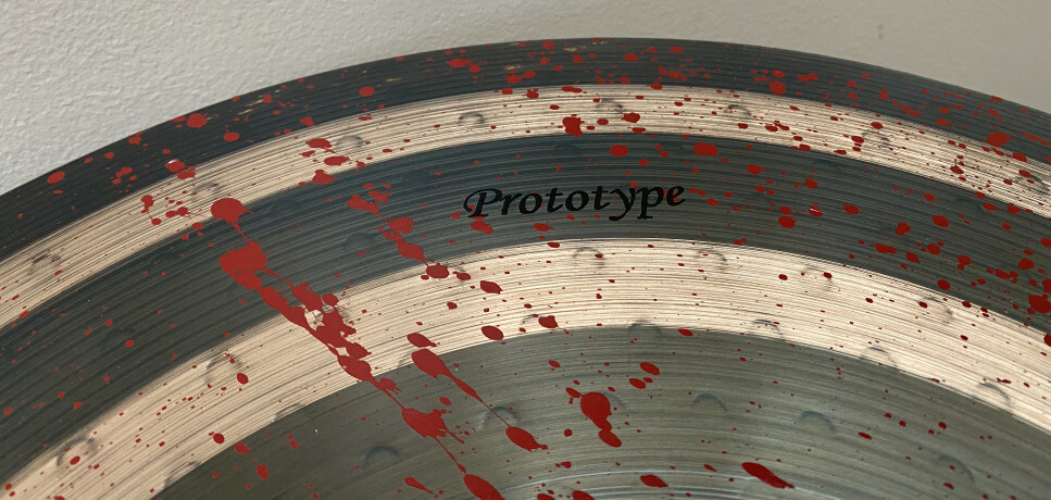 21" SALUDA BLOOD SPLATTERED PROTOTYPE RIDE CYMBAL