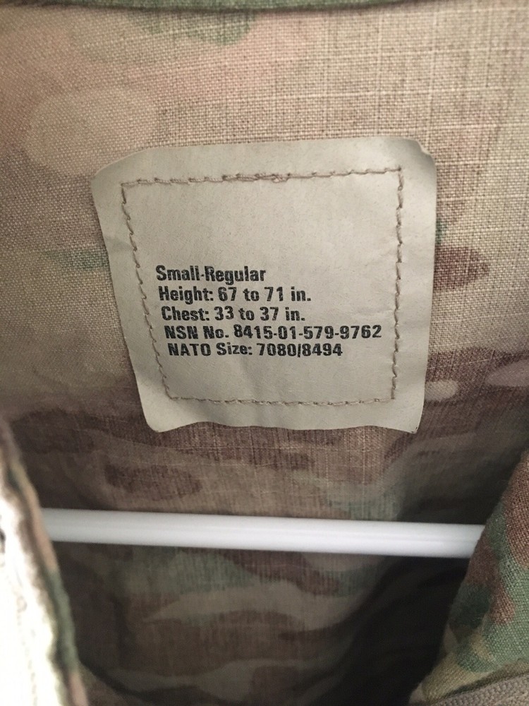 U.S. Army Multicam Combat Jacket, Small-Regular