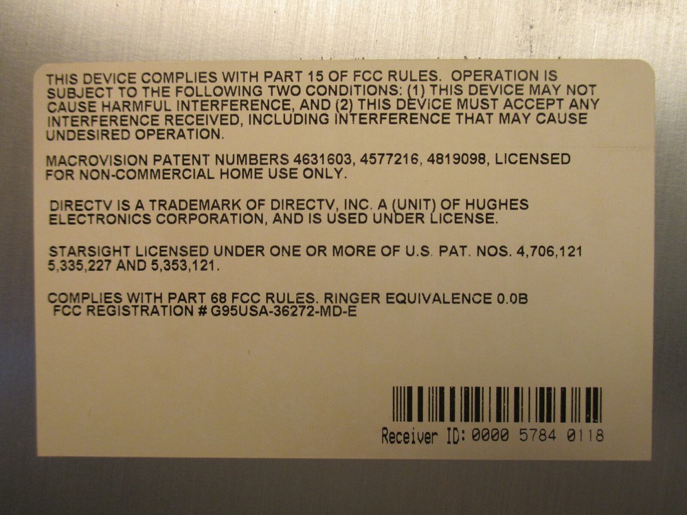 Direct TV RCA Satellite Receiver Model DRD435RH