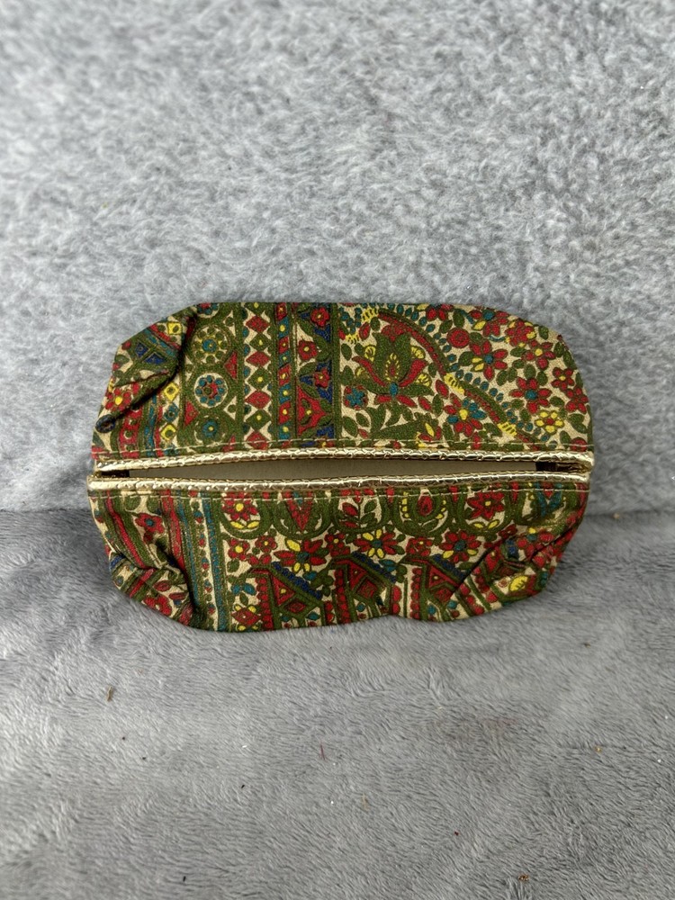 Vintage Multi Colored Pocket Tissue Holder 4" Long