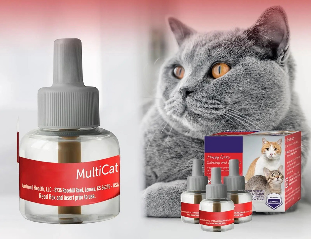 3pcs MultiCat Calming Pheromone, 30 Day Refill 48ml Each
