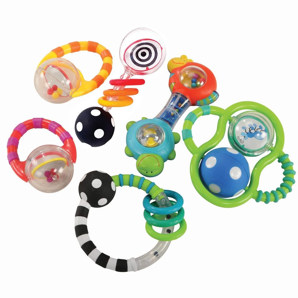 Kaplan Early Learning Baby Grasp & Explore Textured Rattle Set