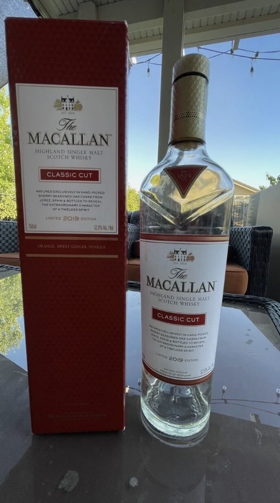 Macallan Classic Cut 2019 Box and Empty Bottle