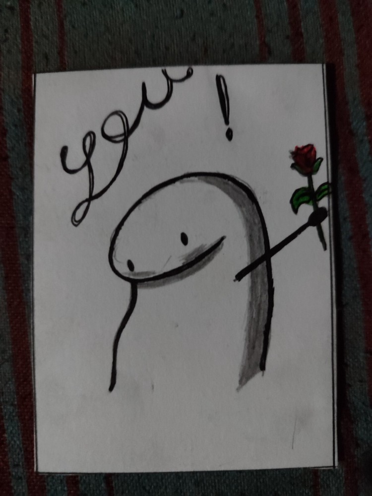 Original hand wark drawing deco card 3.5×2.5