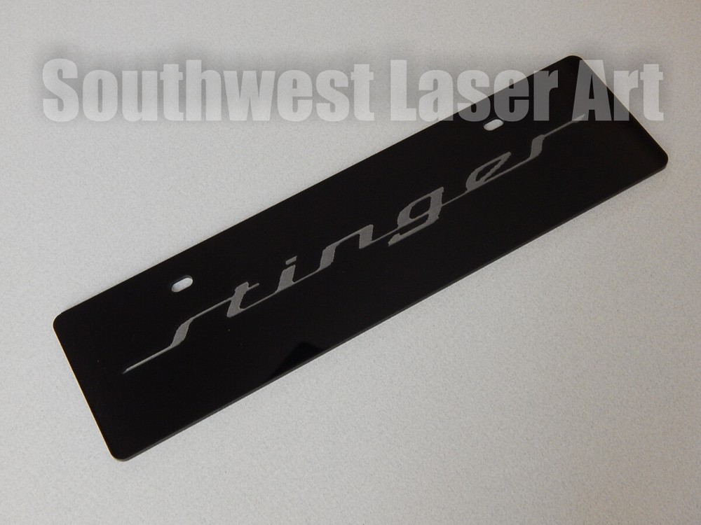 Laser Cut License Plate Delete for KIA Stinger with Engraved Text