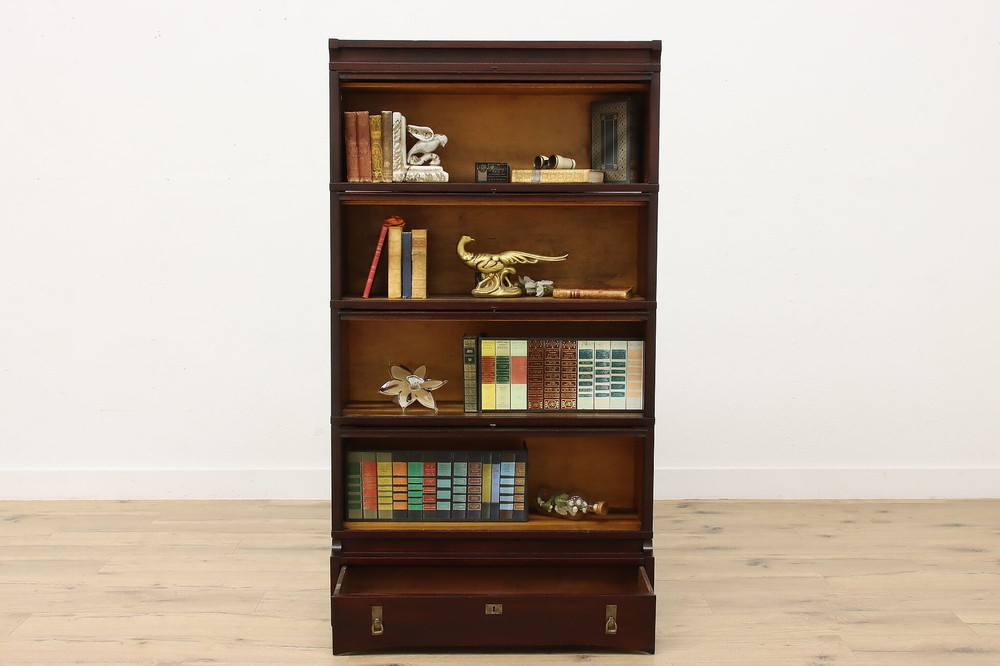 Arts & Crafts Antique 4 Stack Lawyer Bookcase Viking #52273