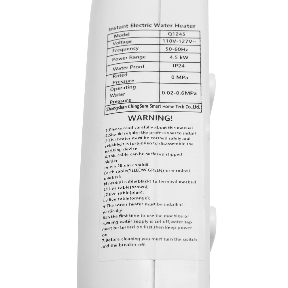 4500W Electric Hot Tankless Water Heater Mini Instant Heater Bathroom Kitchen US