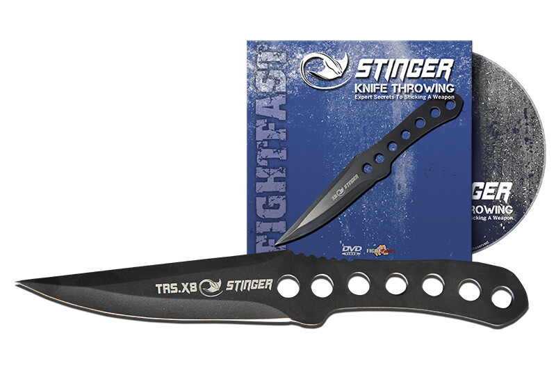 X8 Stinger Throwing Knife + "Stinger Throwing Secrets" DVD.