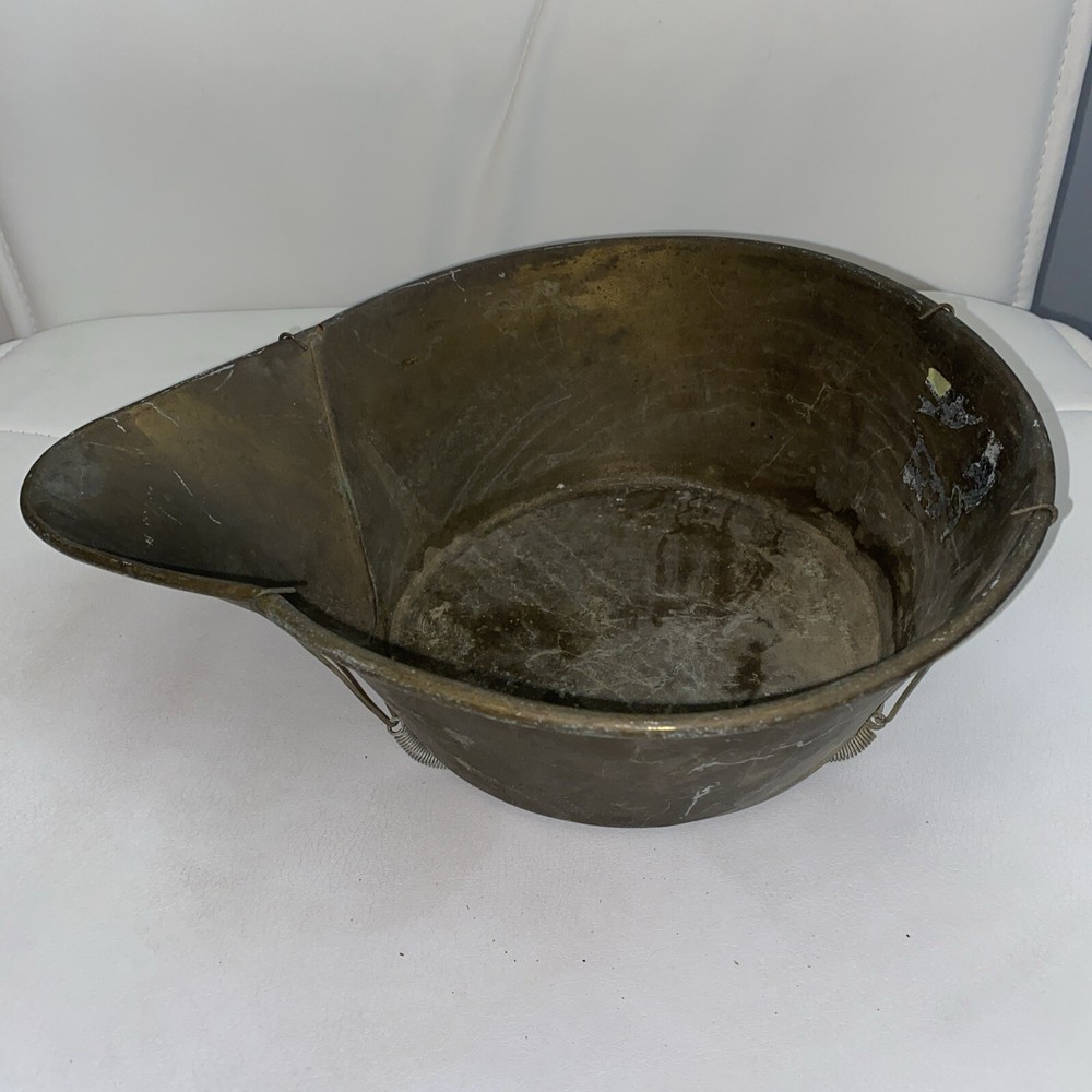 Vintage Coal Scuttle Bucket Metal Antique