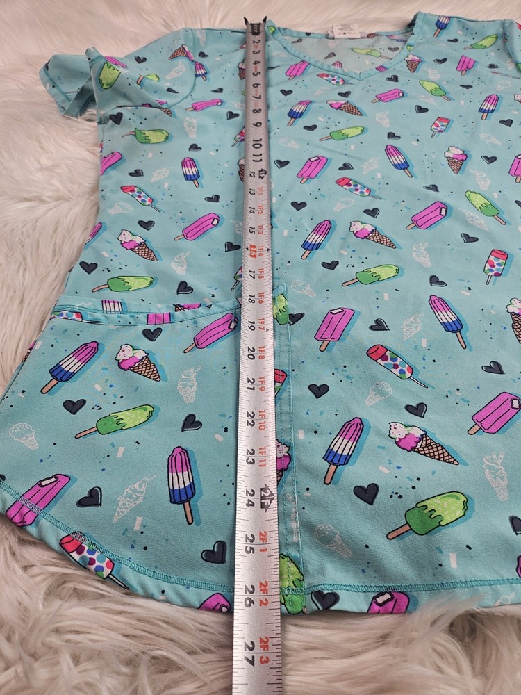 Scrubstar (M) Poly Spandex Multicolor Popsicle Ice Cream