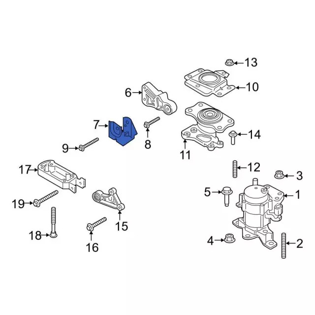 Genuine Ford Engine Support Rod Bracket DP5Z-6F055-A