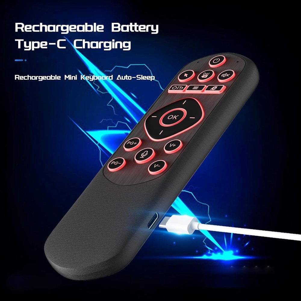 Air Mouse and Bluetooth Universal Remote Backlit 2.4G USB Control PC TV
