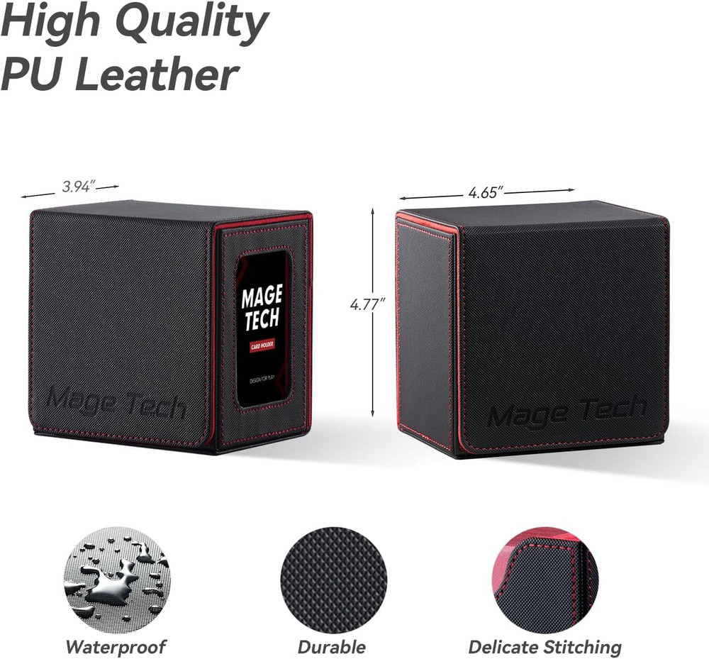 Card Deck Box for MTG Commander - Patented Design, Commander Display, Fits 100 D