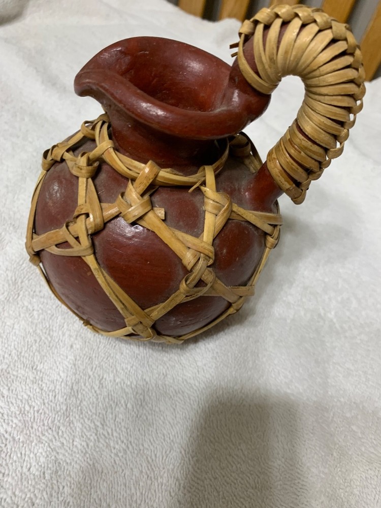 Vintage Earthware Pitcher. 5.5” Tall