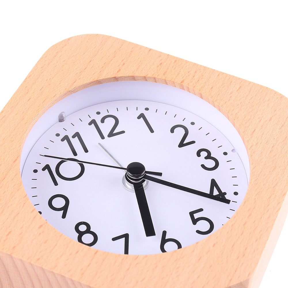 Digital LED Pointer solid Wooden Alarm Clock for Bedroom Table Decoration