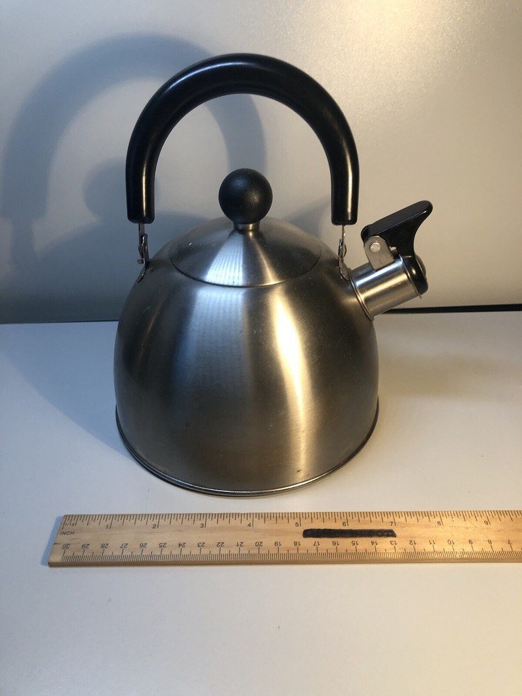 Great Camping Stainless Steel Whistle Tea/Coffee Kettle Folding Handle