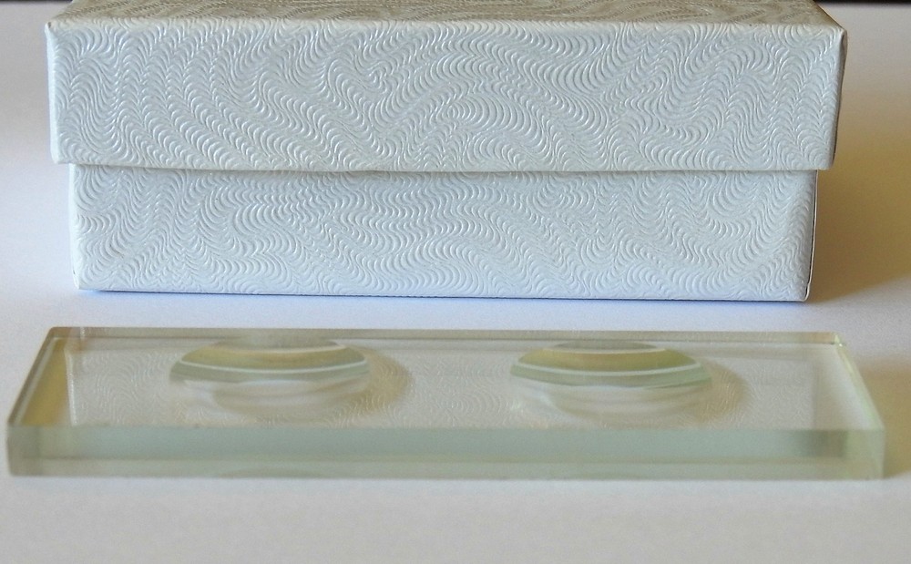 Deep Well Double Concave 5mm Thick Blank Microscope Cavity Depression Slide New