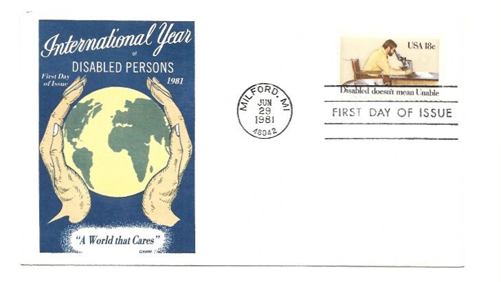 1925 Disabled Persons GAMM FDC