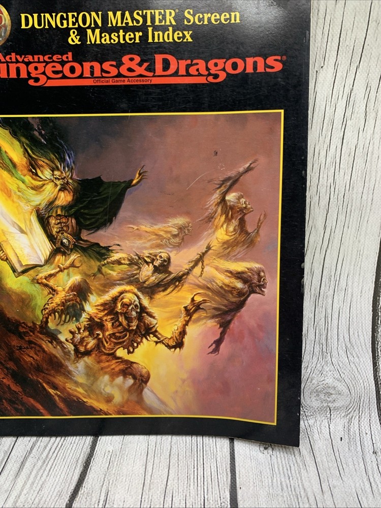 AD&D Advanced Dungeons & Dragons Dungeon Master Screen & Master Index TSR 9504
