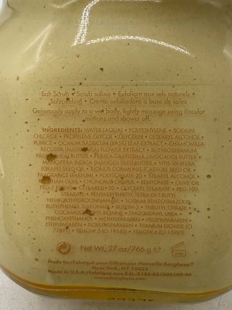 BORGHESE SALT SCRUB 27 oz JAR