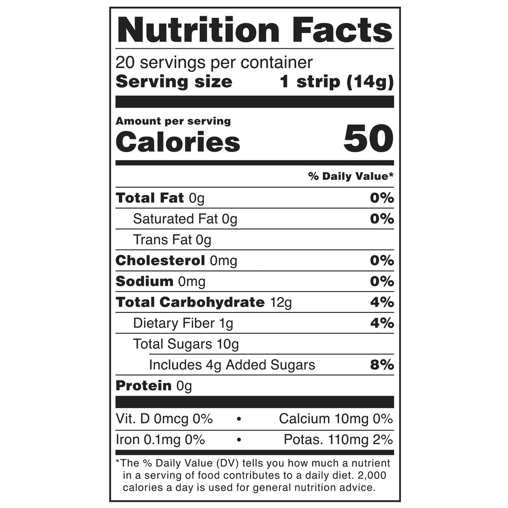 bettergoods Strawberry Fruit Strips, 10 oz, 20 Count