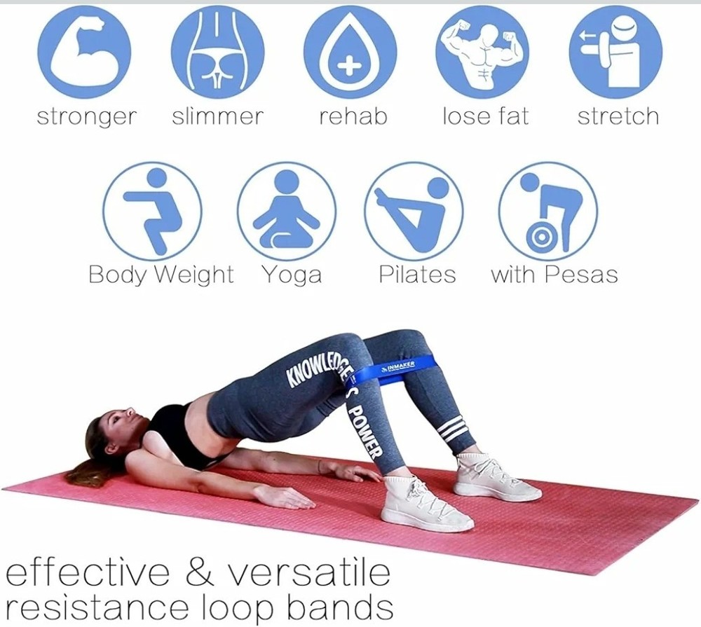 Resistance Exercise Therapy Bands for Stetching Stabilizing Muscles (5-Bands)