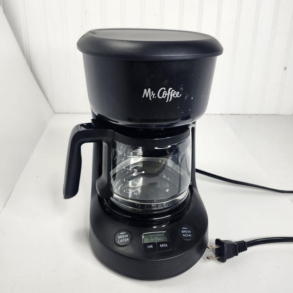 Mr. Coffee Mini Brew 5-Cup Programmable Coffee Maker BVMC-PC05BL1 Timer - Nice