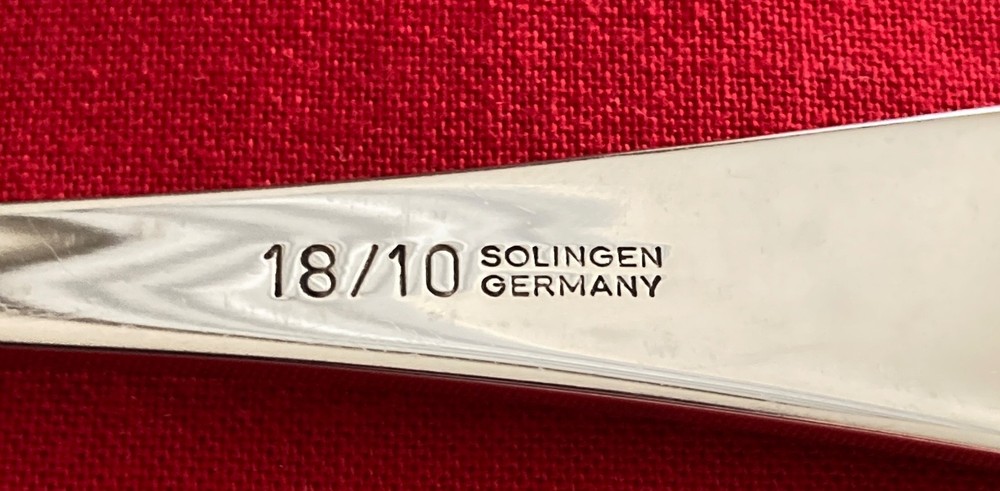 Solingen Unknown Grapefruit Teaspoon 7" Wide Round Tip Stainless Steel Flatware