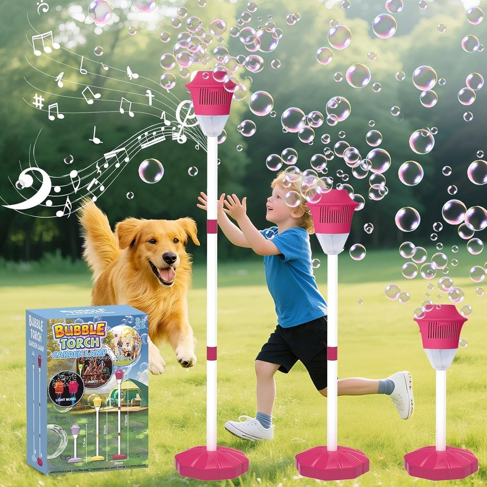 Portable Battery-Powered Bubble Machine for Toddlers - Height Adjustable Design