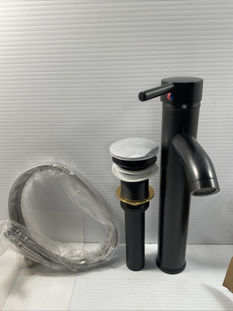 Single Handle Matte Black Bathroom Sink Faucet Single Hole Open Box