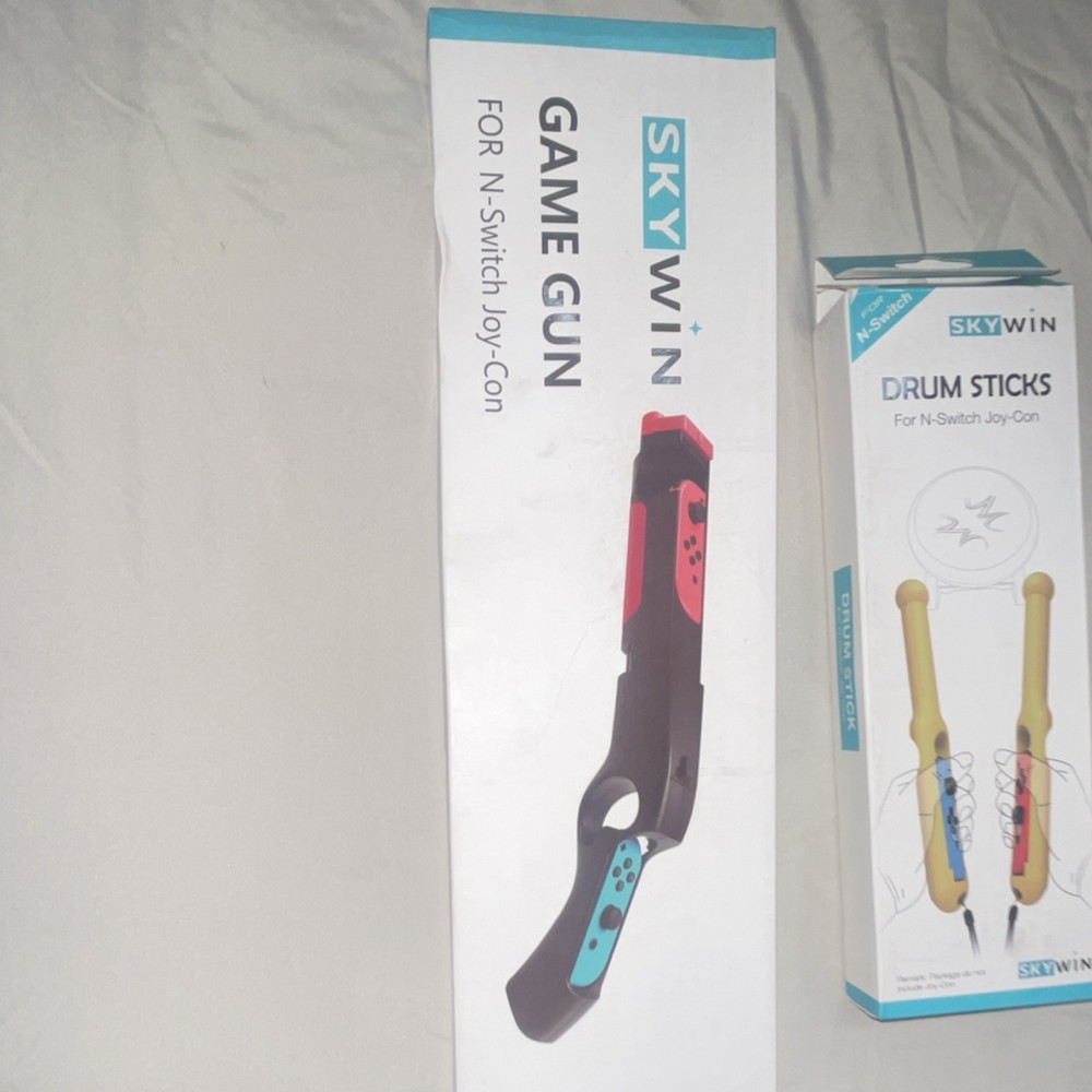 SKYWIN Game Gun, Drum Sticks, NS Pro VR Bundle for Nintendo Switch