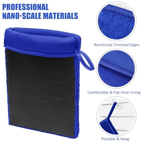 2Pack Clay Mitt, Microfiber Clay Bar for Car Detailing, Medium Grade Clay Blue