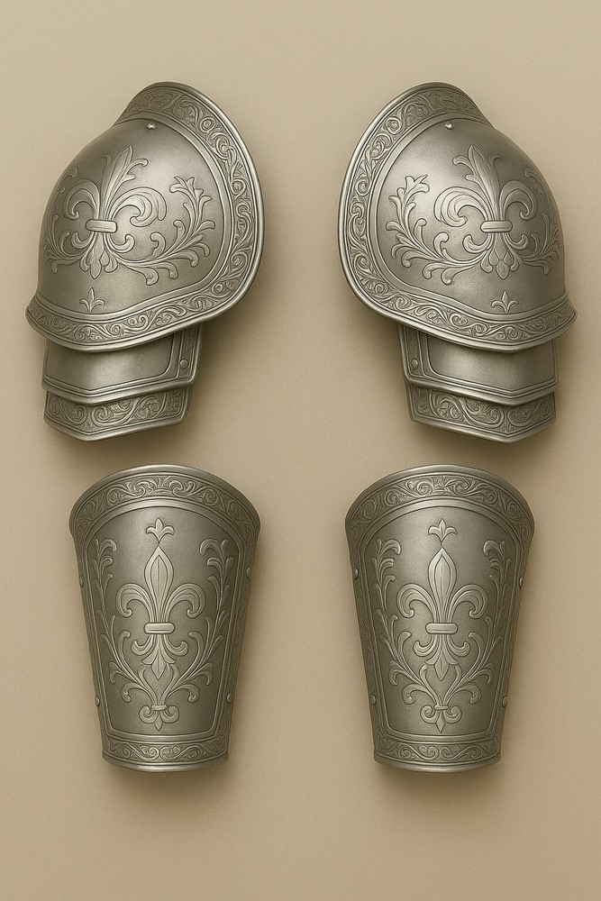 Engraved Shoulder And Wrist Armor