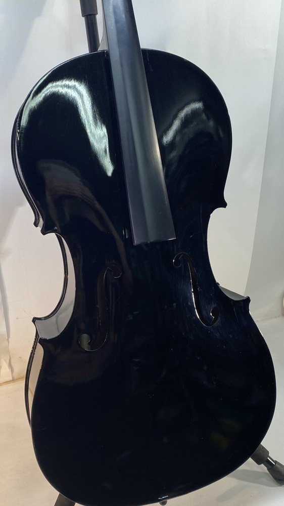 Cecilio CCO-BLACK Black 1/2 Cello NEEDS WORK READ MISSING PEGS