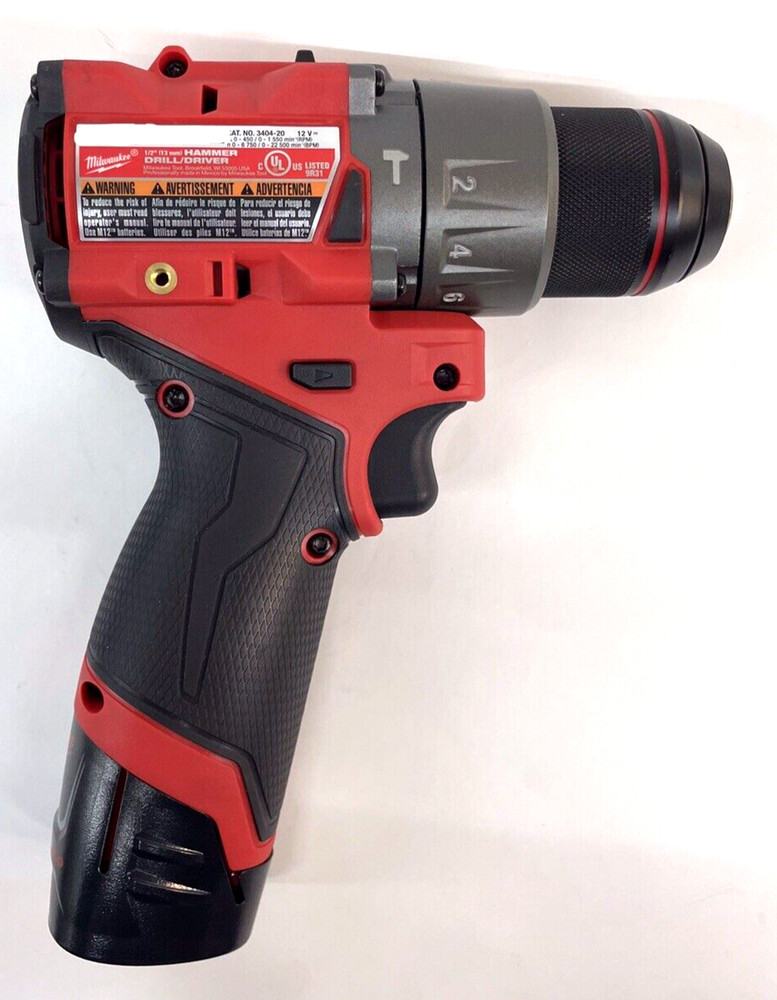 Milwaukee 3404-22 M12 FUEL 1/2" Hammer Drill/Driver Kit bundle