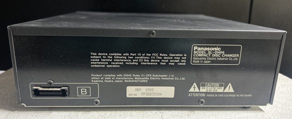 Panasonic SL-DH66 MASH 3 Disc System CD Changer - Good Condition UNTESTED