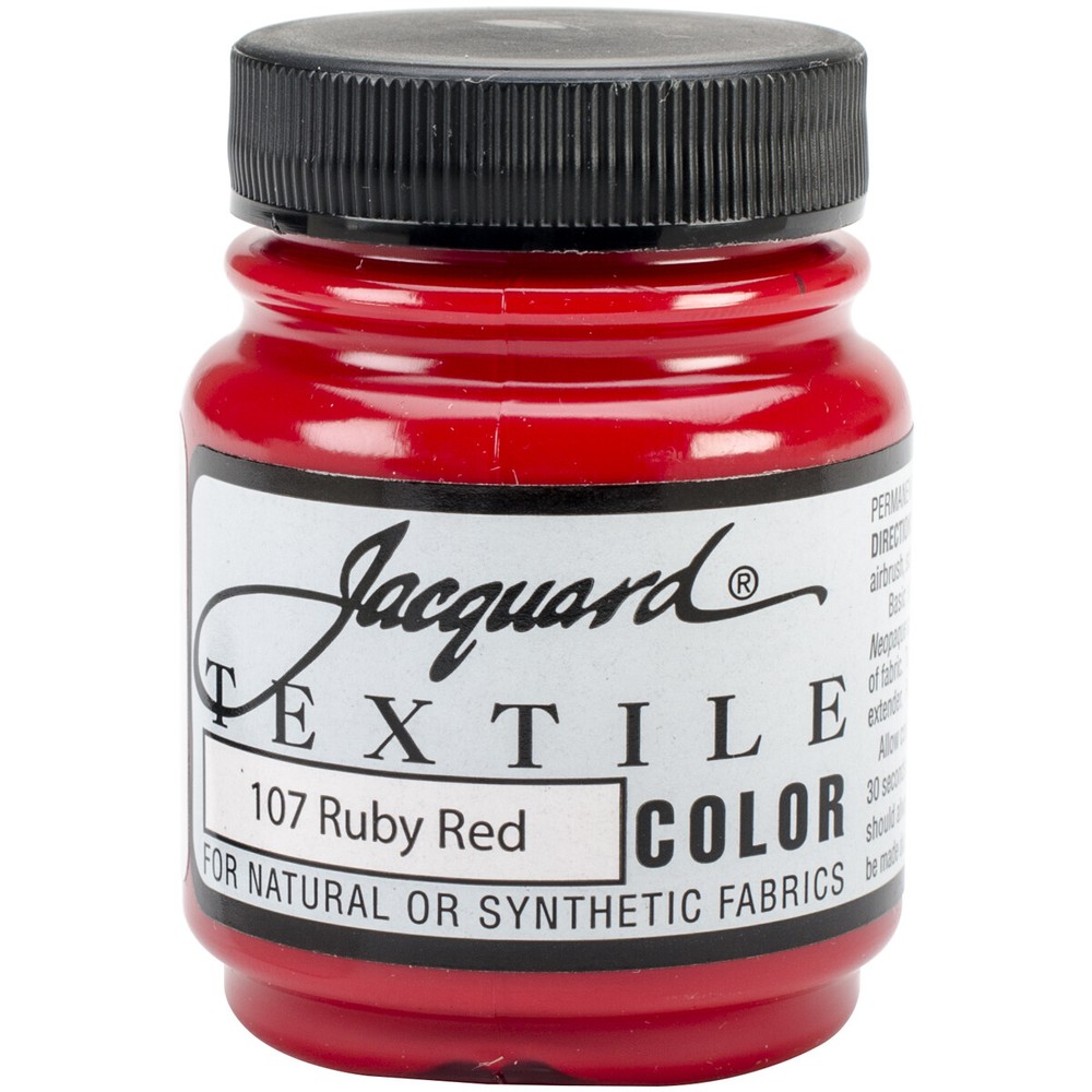 Jacquard Textile Color Fabric Paint 2.25oz-Ruby Red