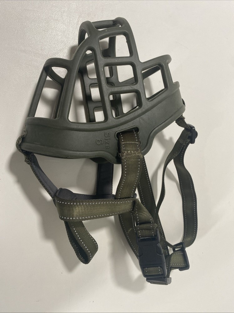 BARKLESS Dog Muzzle, Soft Basket Silicone Muzzle, Prevents Biting, Size 6