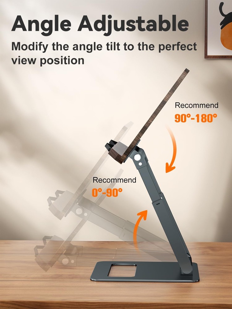 Book Stand, Telescopic Book Holder Stand, Adjustable Height Pull Out Design E...