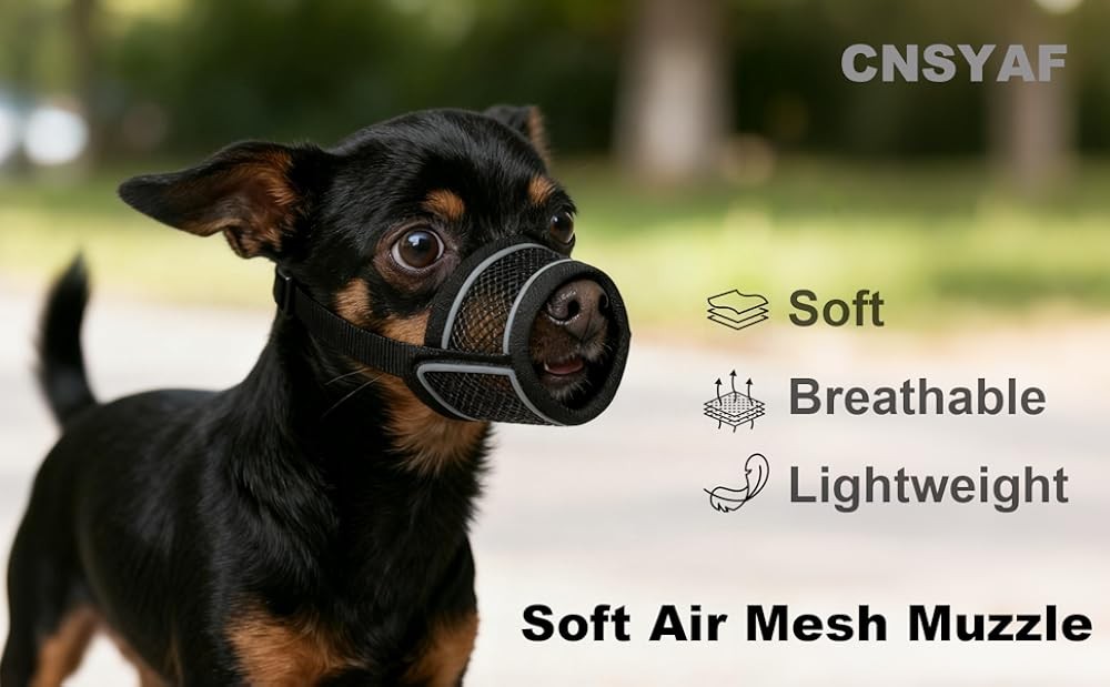Dog Muzzle for Small Medium Lar Dogs Soft Air Mesh Muzzles with