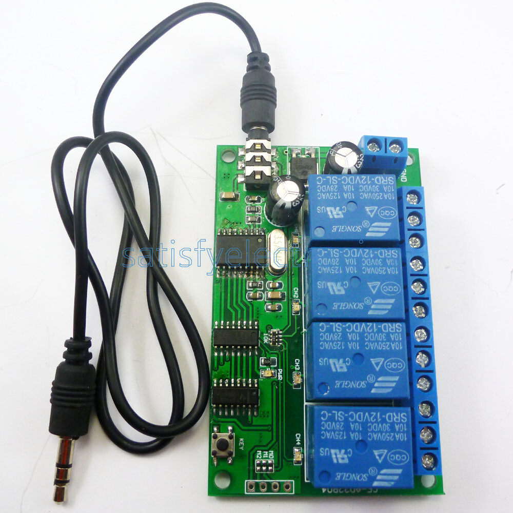 12V 4CH MT8870 DTMF Tone Signal Decoder Relay Phone Remote Control PLC