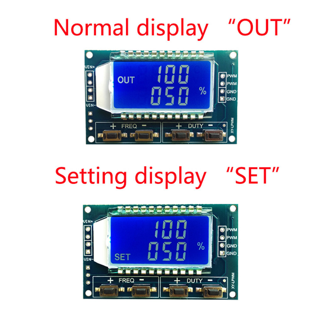 10X 3 Way LCD Adjustable Signal Generator PWM Pulse Wave Frequency Cycle Module-