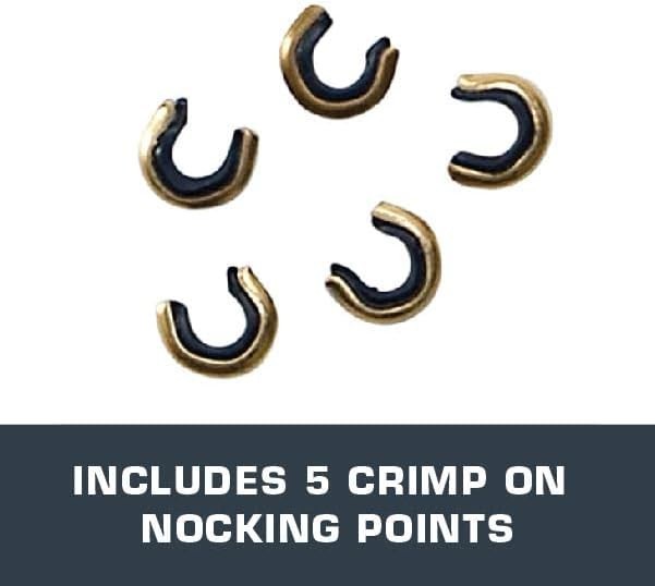 5-Pack Bowstring Nock Set for Recurve and Compound Bows - Stays Secure to Str...