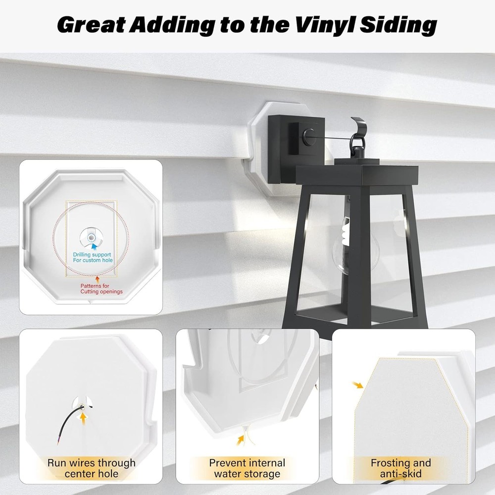 Easy Install Vinyl Siding Mounting Block, 2 Pack