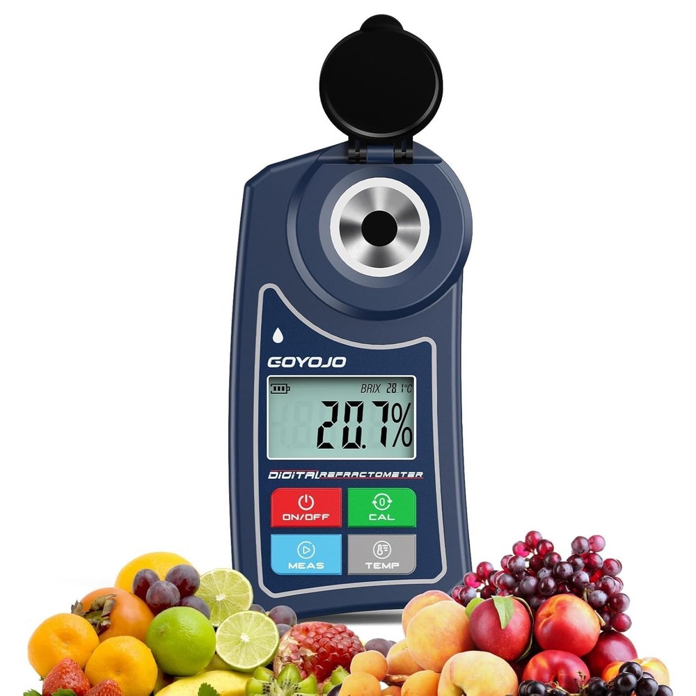 Digital Brix Refractometer Brix Meter Lab Refractometer ±0.5 Brix/1℃ Accuracy...