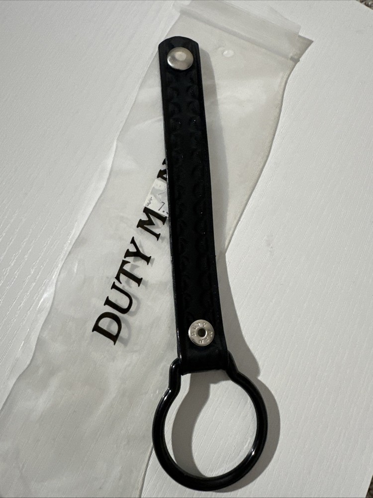 Dutyman #3021 Basketweave Leather D Cell Flashlight Strap Silver Snap NEW!