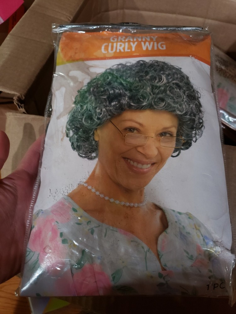 GRANNY CURLY WIG ACCESSORY AULT ----NEWW