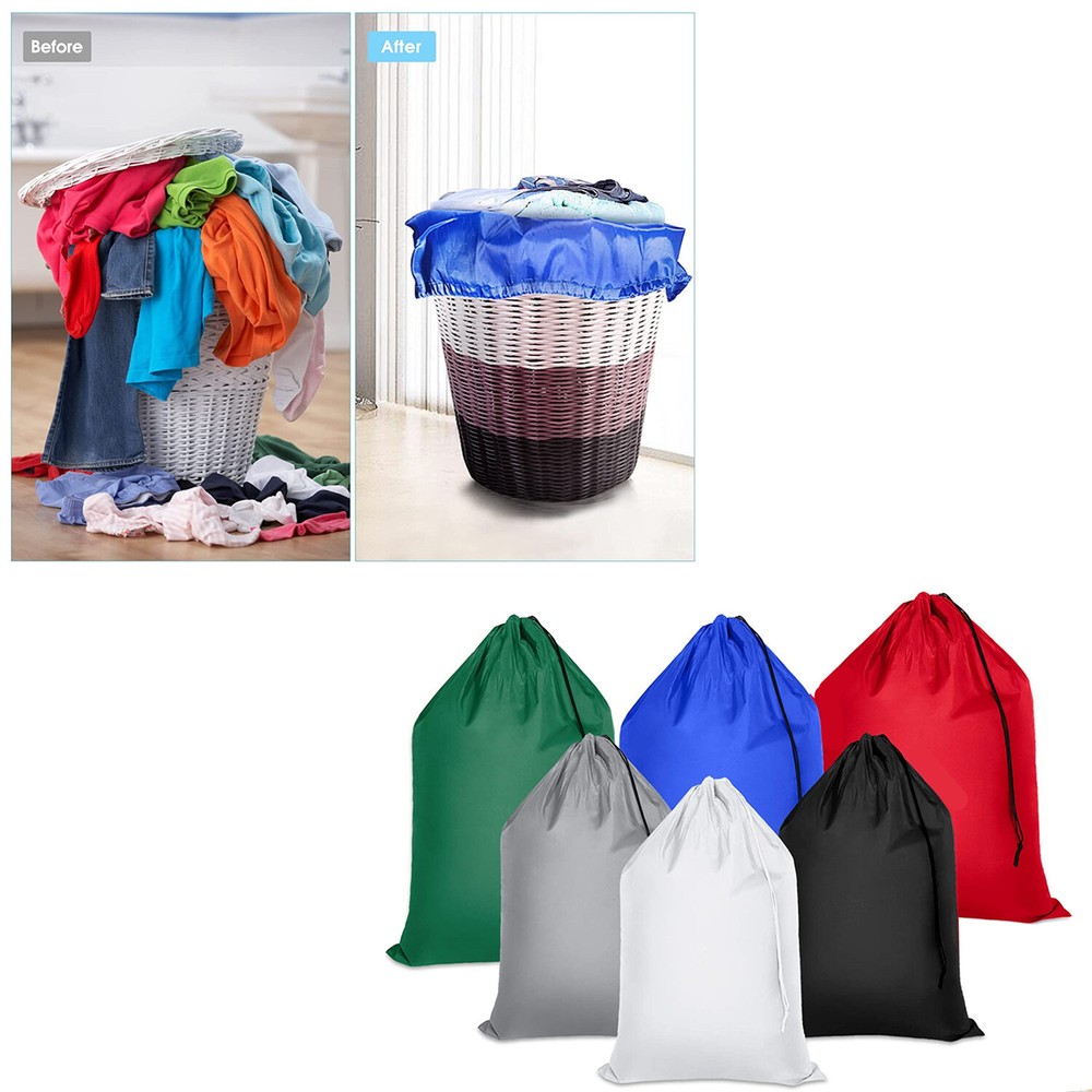 Extra Large 29" X 40" Nylon Washable Laundry Bag, Heavy Duty Hamper Drawstring